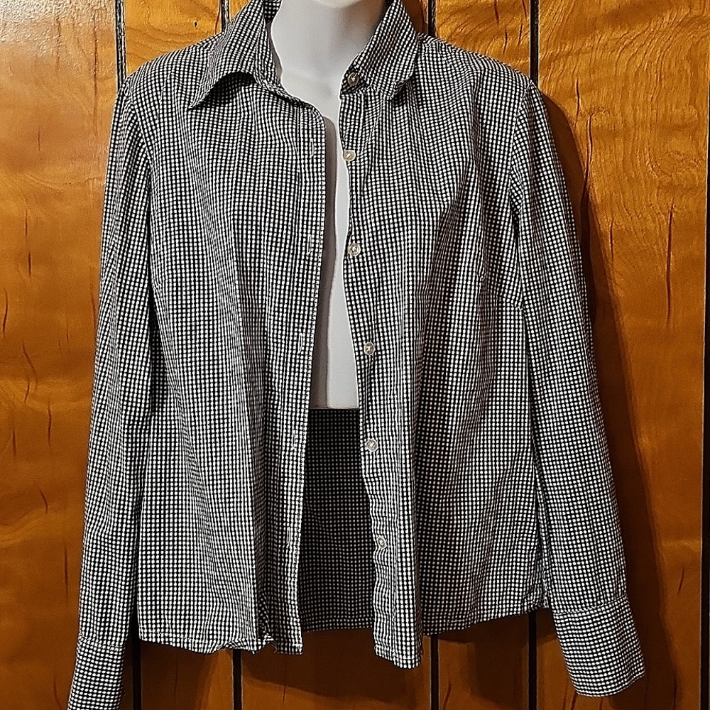 Eddie Bauer Cotton Gingham Button Down Shirt